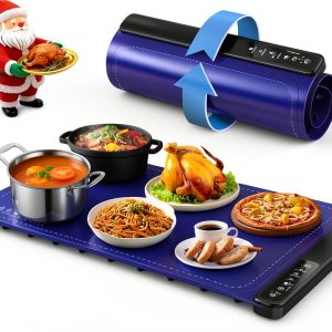 Warming Mat WOTTISH Food Warmer 4 Temp Levels Blue Silicone 24x15-0